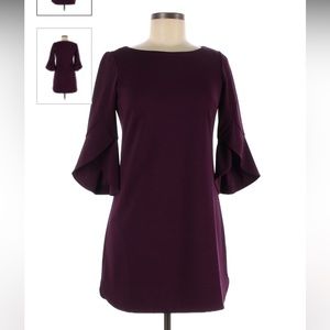 Purple Petite 3/4 Sleeve Dress Vince Camuto